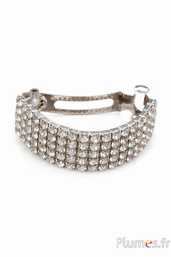 Fermaglio gioiello - 5 x 3 cm - strass cristallo